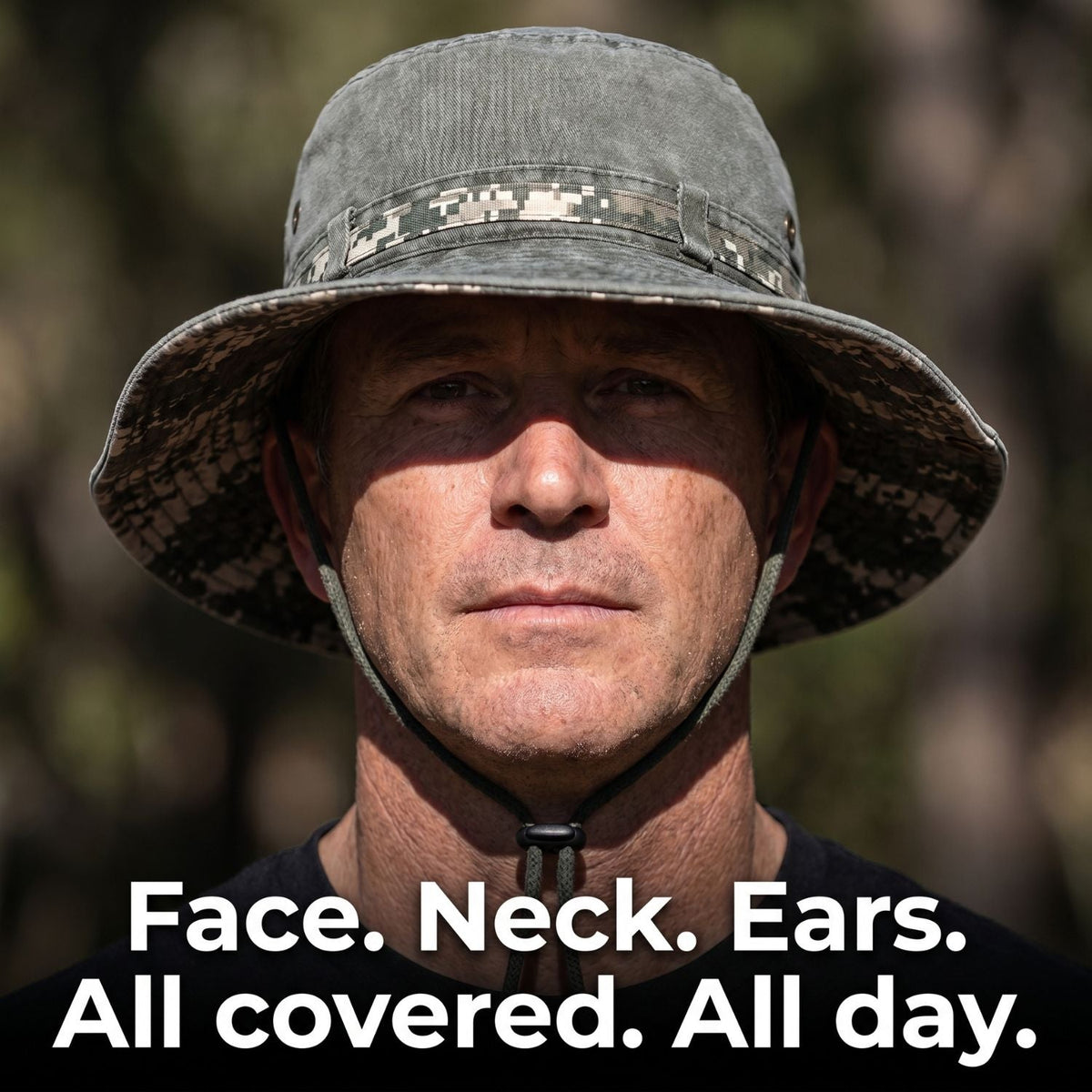 Men's Boonie Hat - Packable Wide Brim Sun Hat with Chin Strap for Hiking & Fishing
