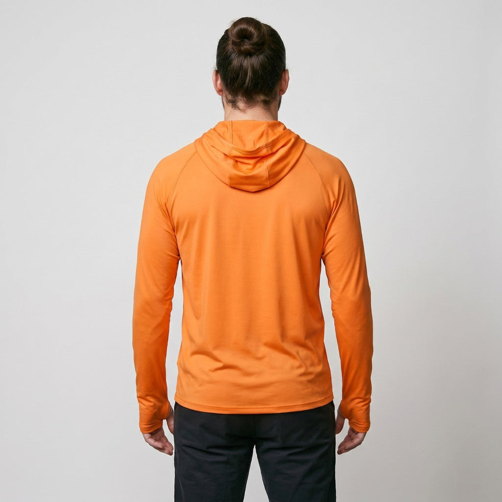 Men's UPF 50+ Sun Hoodie – Lightweight Quick-Dry Hiking & Fishing UV Top with Thumb Loops