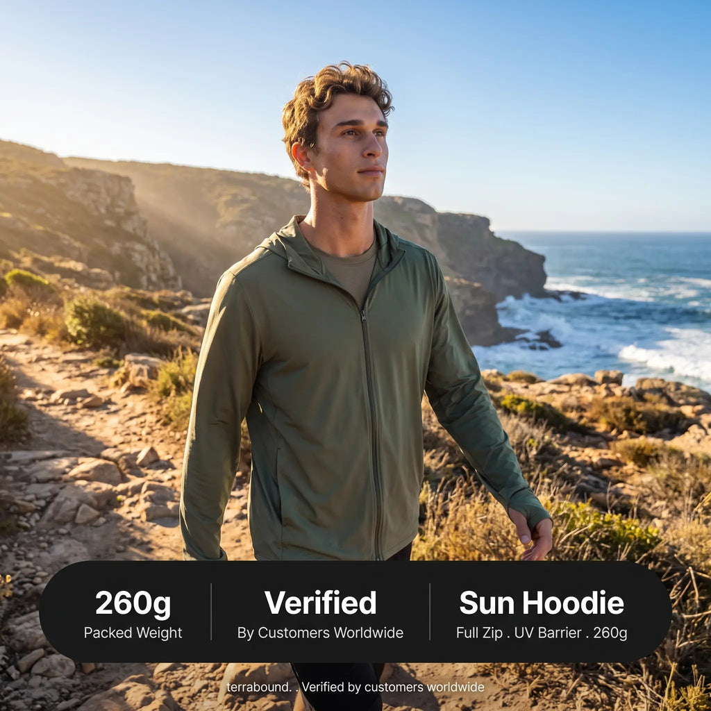 Men's Full-Zip Sun Hoodie - UPF 50+ Vented Hiking & Fishing Jacket
