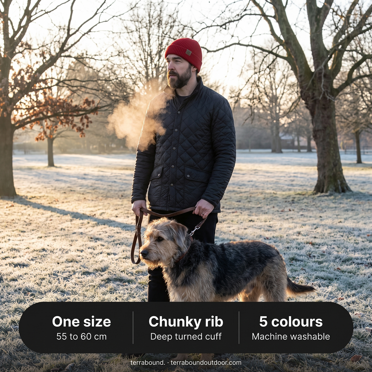 Beanie Hat - Ribbed Fisherman Beanie - Cuffed Winter Hat for Hiking