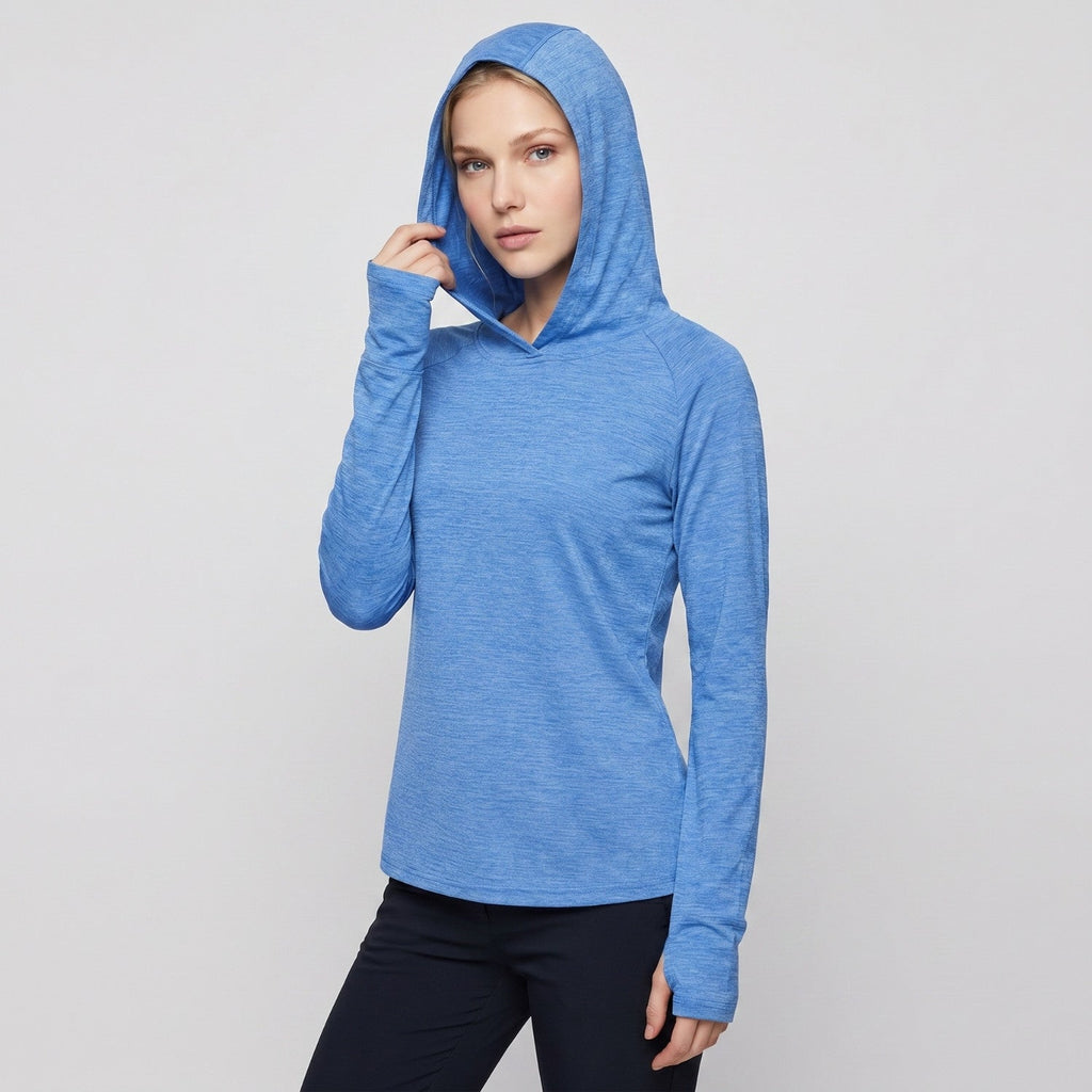 Women's Sun Hoodie - UPF 50+ Midweight Hooded UV Protection Top