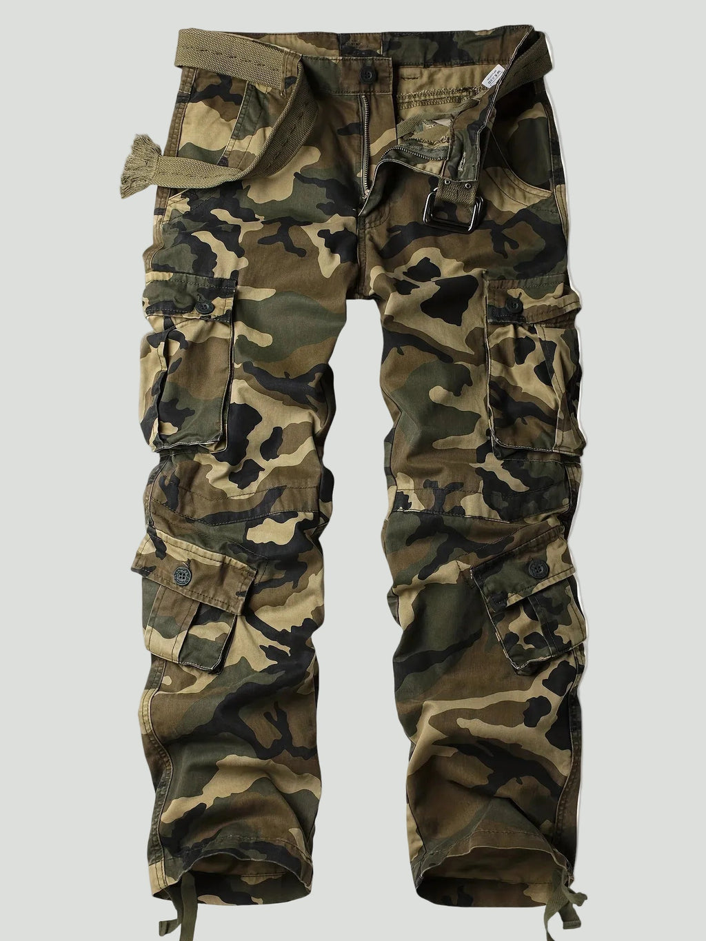 Men’s Camouflage Cargo Trousers – Multi-Pocket Outdoor Utility Design