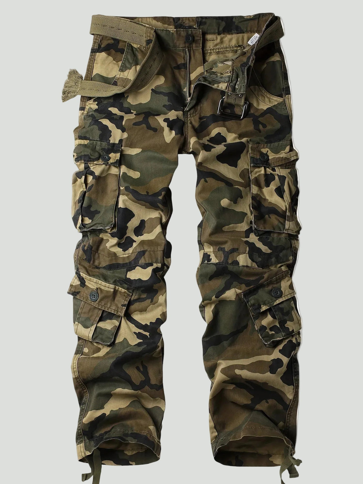 Men’s Camouflage Cargo Trousers – Multi-Pocket Outdoor Utility Design