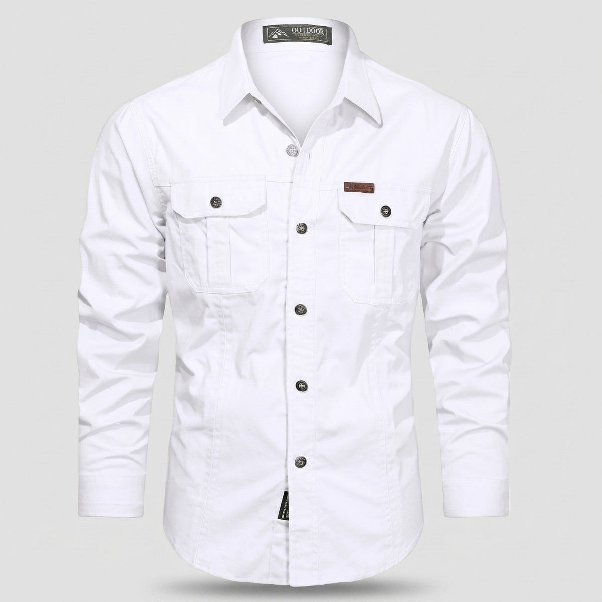 Men's Lightweight Long-Sleeve Outdoor Shirt – Durable Cotton Design