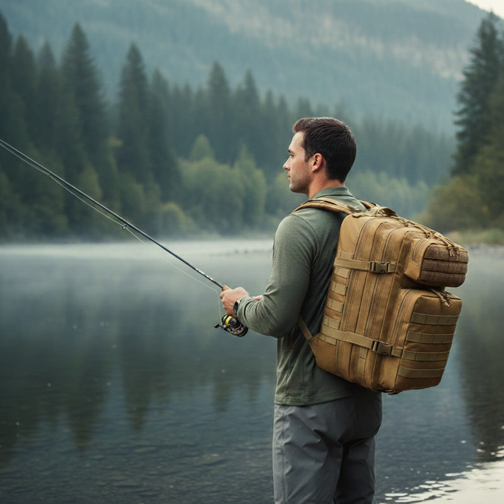 45L Hiking Backpack - Spacious MOLLE Rucksack for Camping, Trekking and Multi-Day Outdoor Use