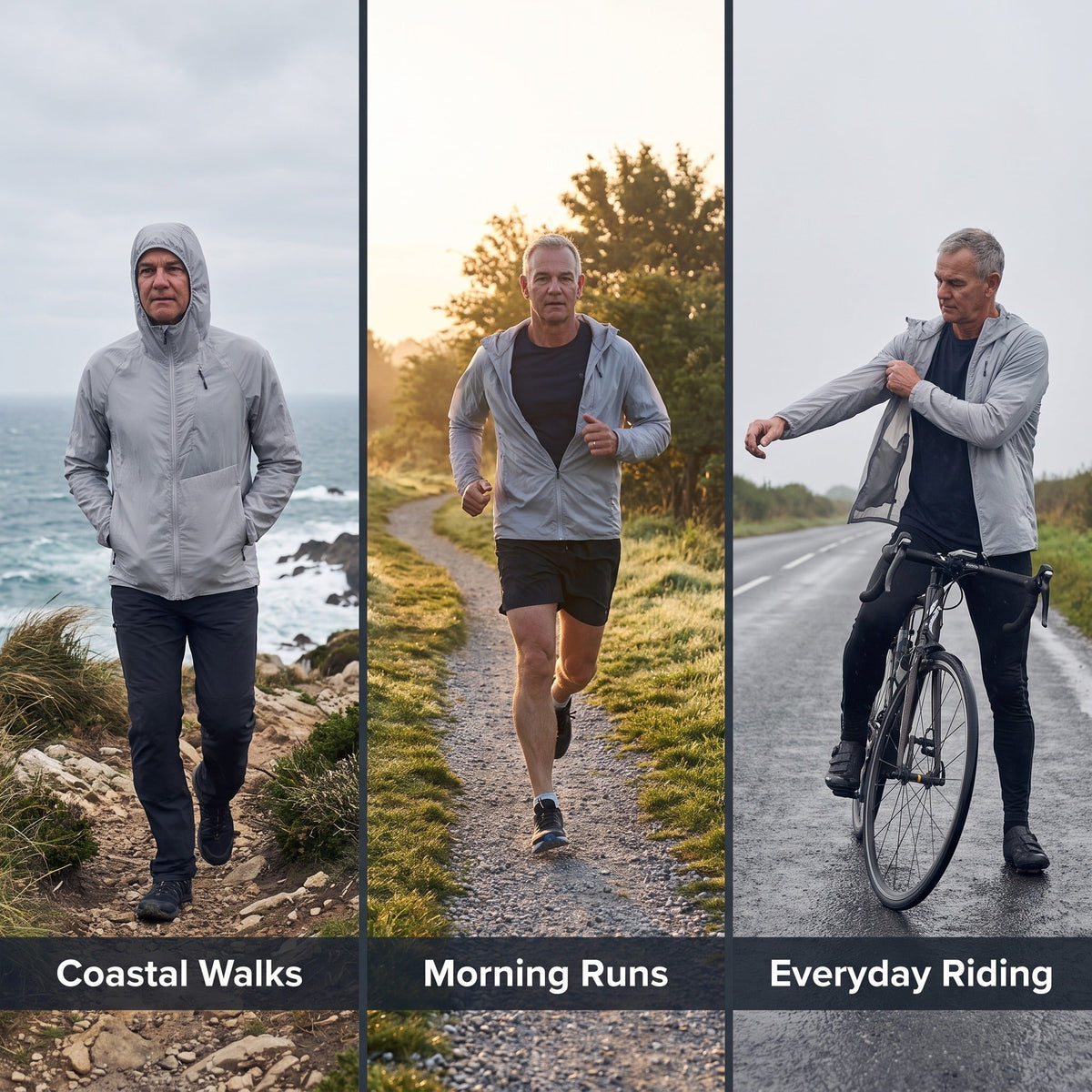 Men's Windbreaker - Lightweight Packable Hooded Jacket, UPF 50+