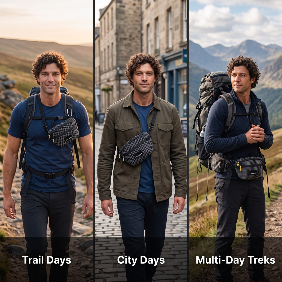 Tactical Waist Pack - Clip-On Hip Bag - Military-Style Outdoor Bag