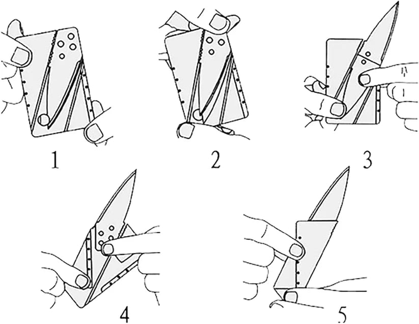 Multipurpose Folding Card - Credit Card Size Pocket Knife