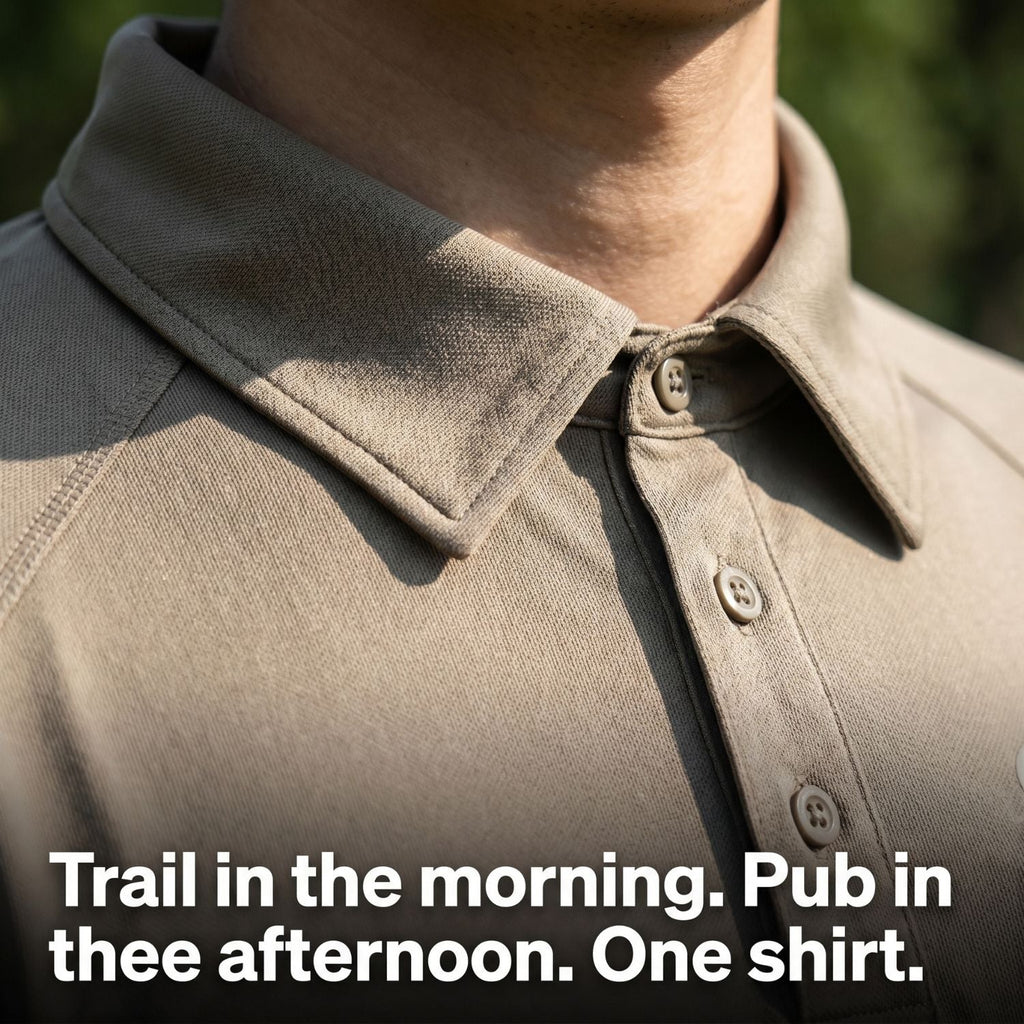 Men’s Quick-Dry Polo Shirt – Zip Pocket - Hiking & Outdoor Top