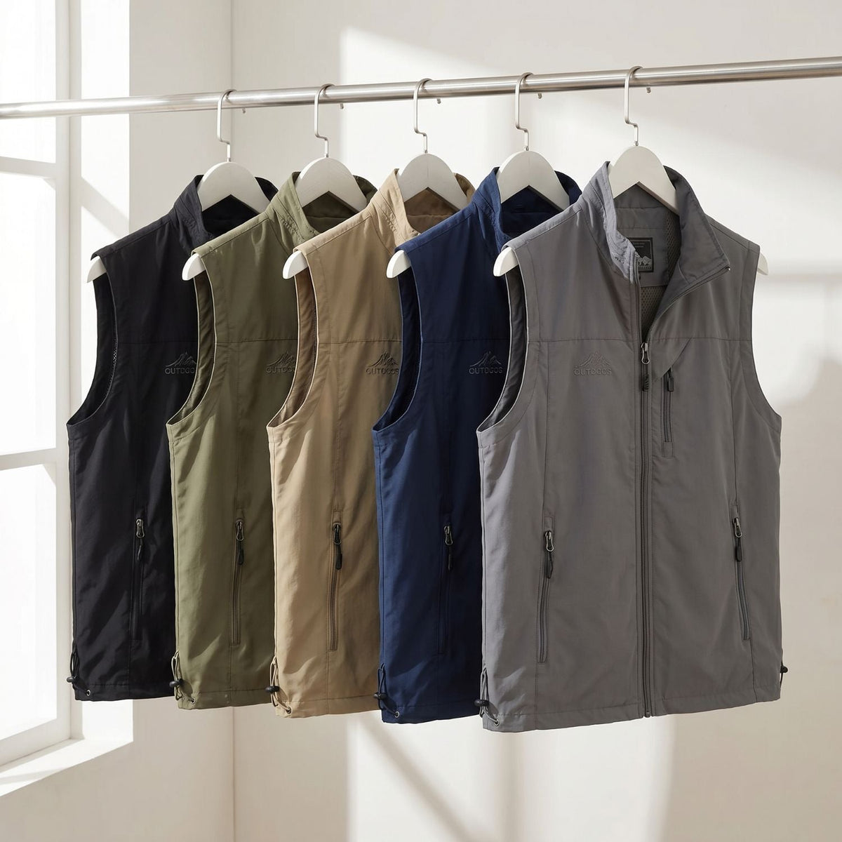 Lightweight Breathable Hiking Gilet – Multi-Pocket Outdoor Layer