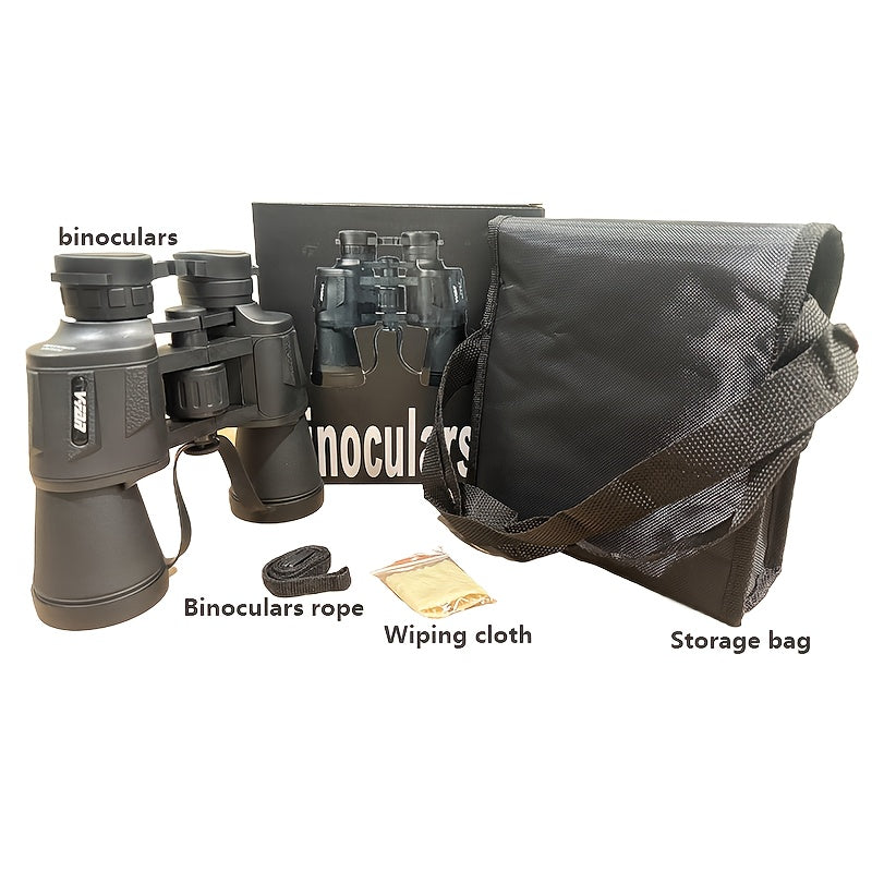 10x50 HD Binoculars - High Power Binoculars with Large Objective Lens for Bird Watching, Hunting and Outdoor Use