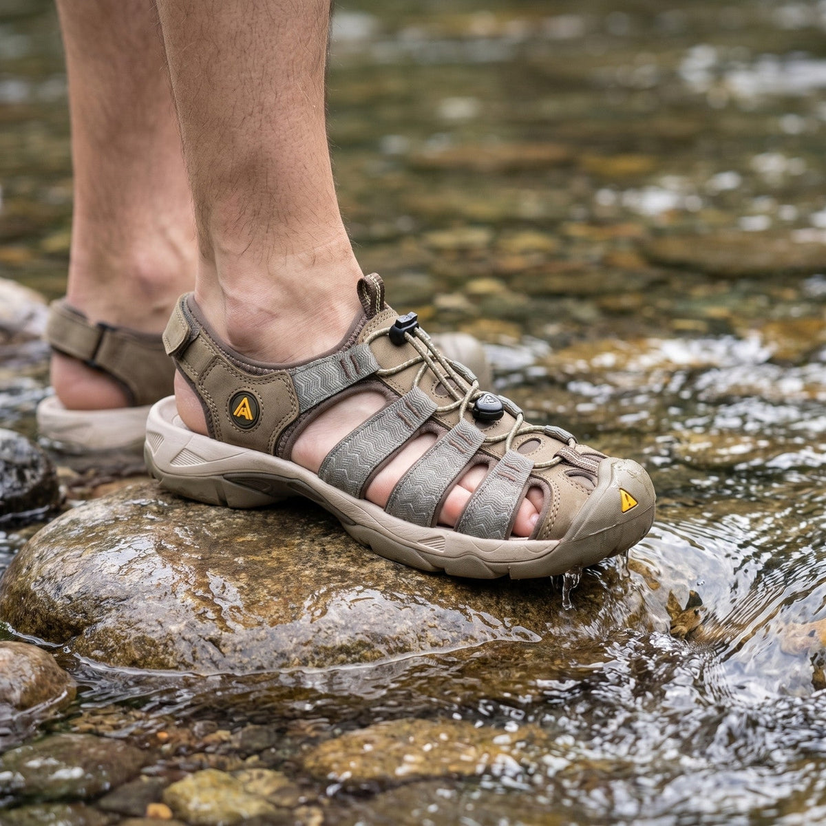 Men's Walking Sandals - Closed Toe - Outdoor Hiking & Water Sandals