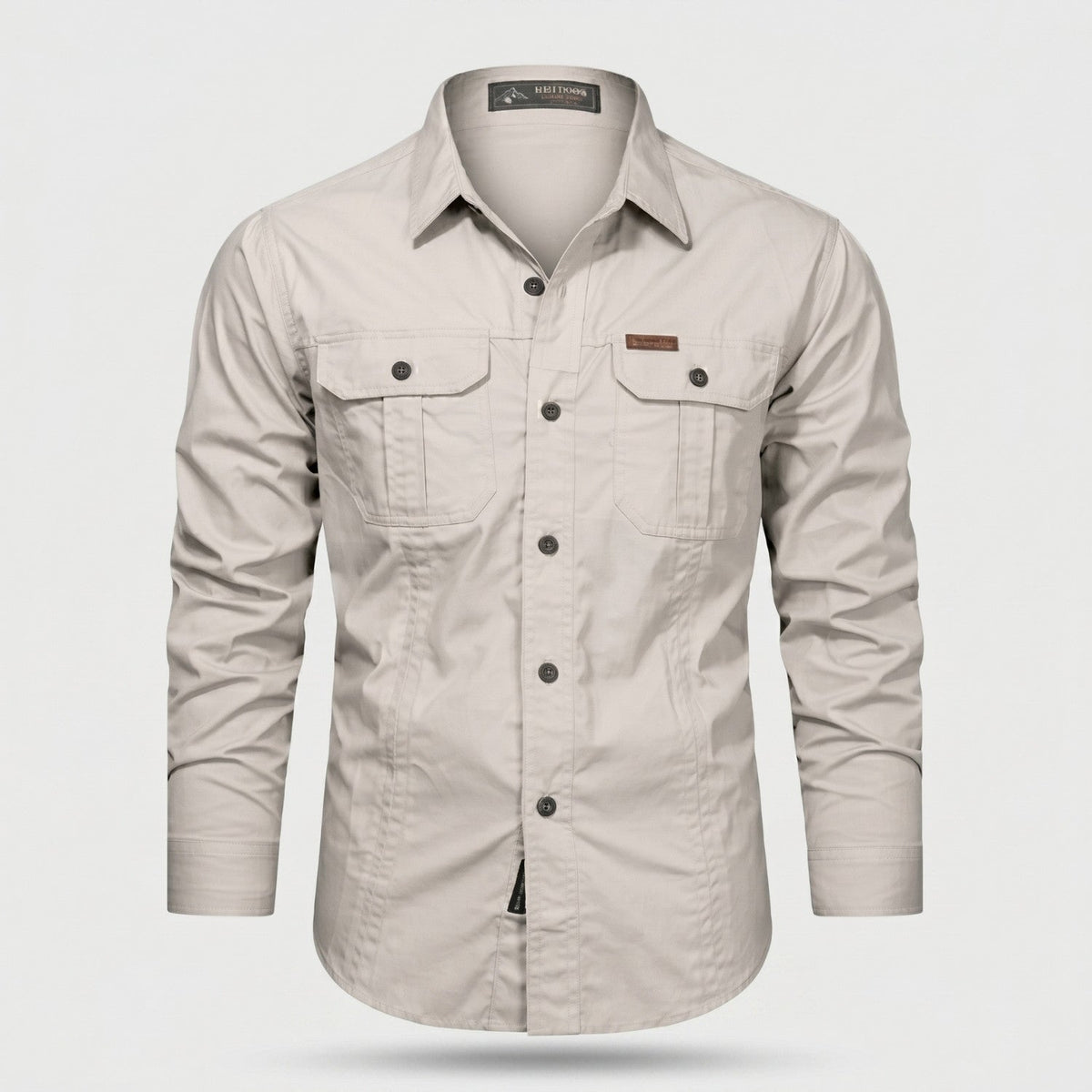 Men's Lightweight Long-Sleeve Outdoor Shirt – Durable Cotton Design