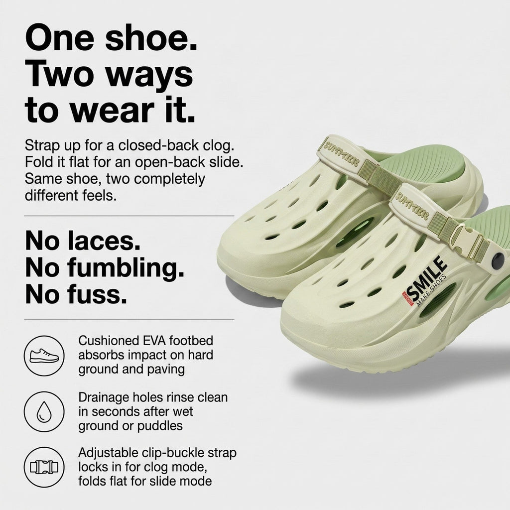 Men's Slip-On Clogs - Lightweight EVA Foam - Garden & Outdoor Shoes