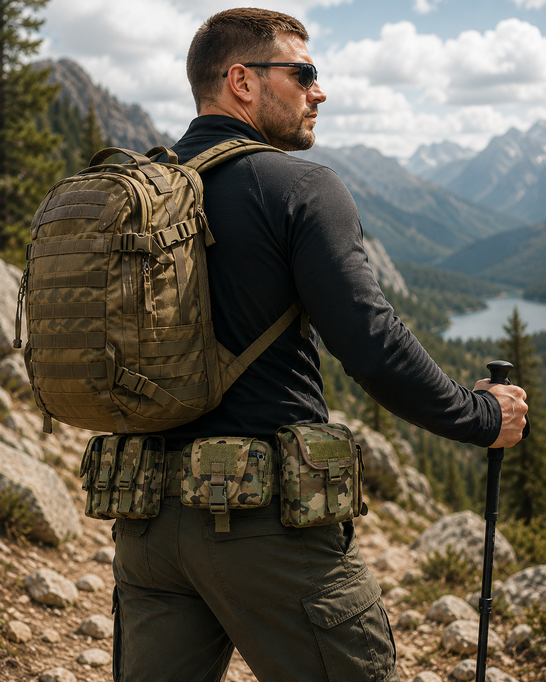 8-in-1 Quick Release Tactical Utility Belt with MOLLE Pouches – Modular Waist Gear System