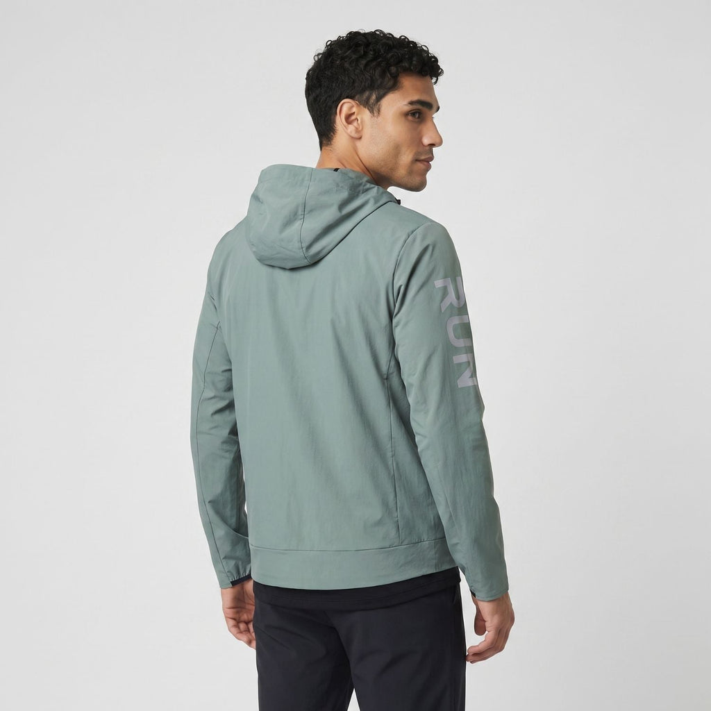 Men's Running Jacket - Lightweight Packable - Windproof & Water-Resistant