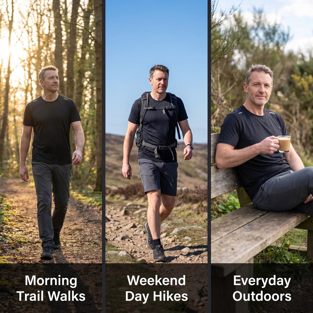 Men's Running T-Shirt - Quick-Dry Hiking & Outdoor - Moisture-Wicking Tee