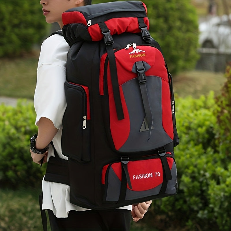 70L Hiking Rucksack - Large Capacity Trekking Backpack with Adjustable Straps for Camping and Multi-Day Hiking