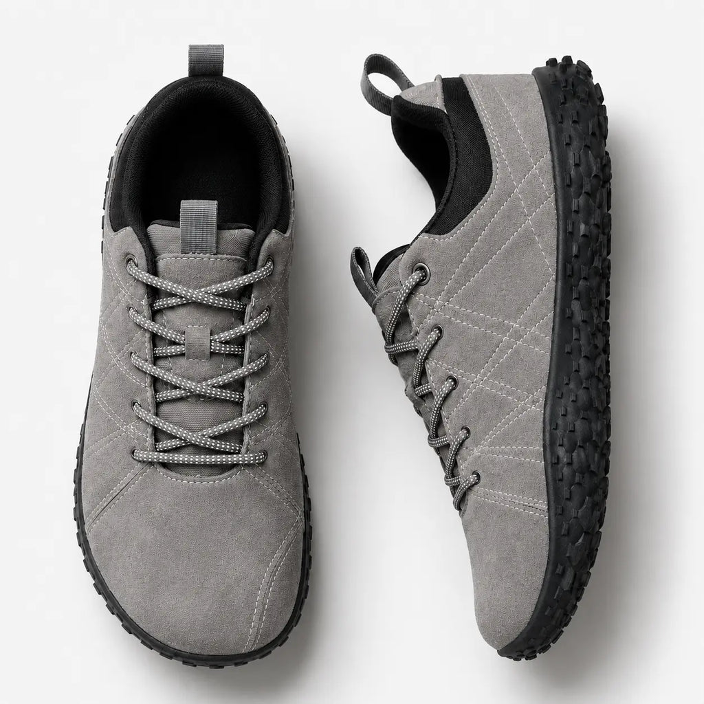 Comfort Suede Barefoot Hiking Trainers | Wide Toe Box Walking Shoes - Unisex