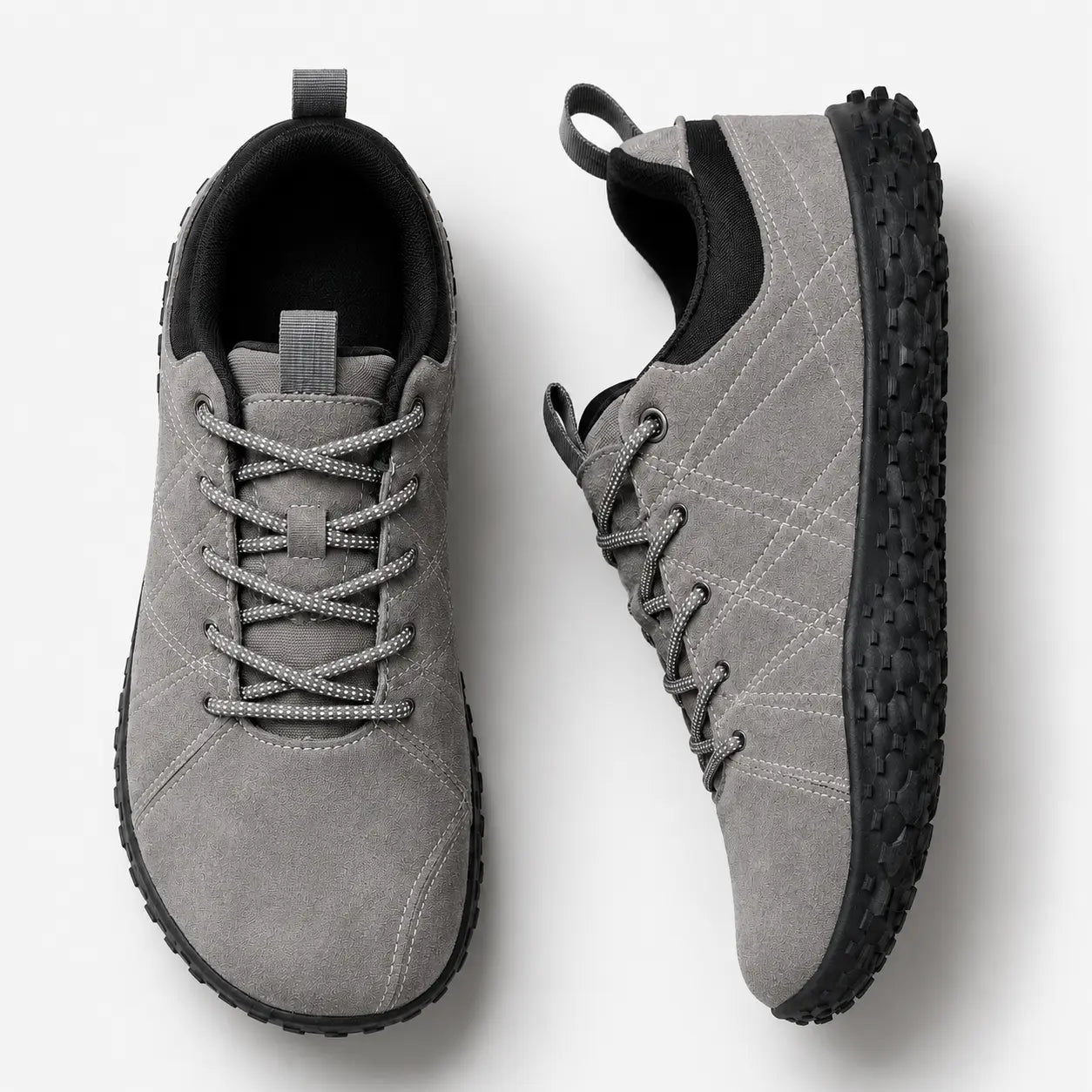 Comfort Suede Barefoot Hiking Trainers | Wide Toe Box Walking Shoes - Unisex
