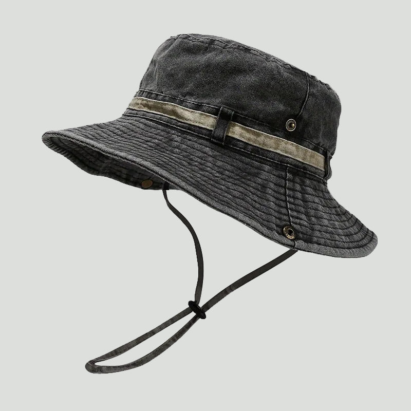 Men's Boonie Hat - Packable Wide Brim Sun Hat with Chin Strap for Hiking & Fishing