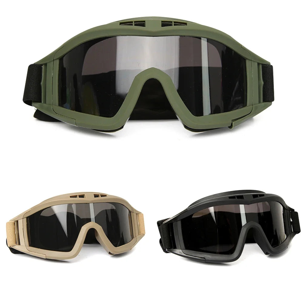 Tactical Airsoft Goggles - Anti-Fog, 3 Lens Protection for Hunting, Cycling, Shooting, and More