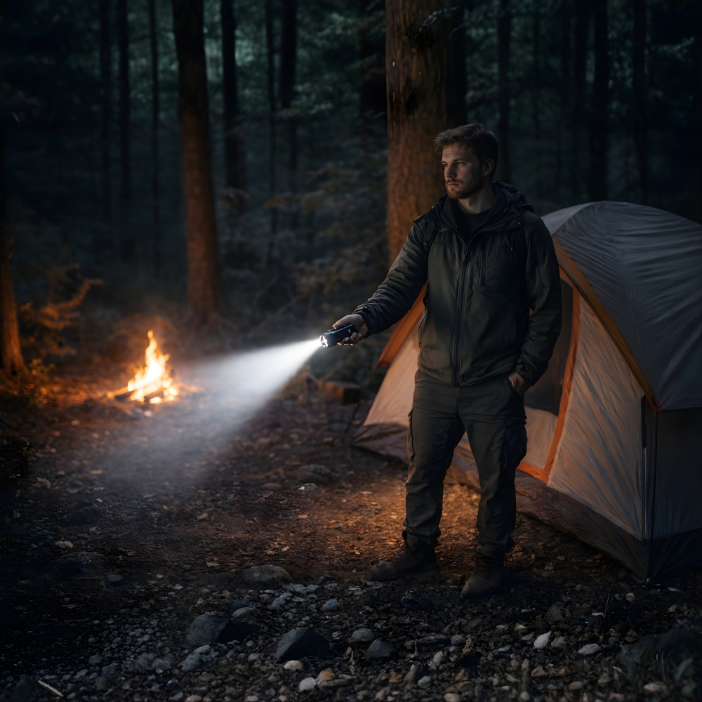 Portable Zoom Torch with Focusable Beam – Compact & Rechargeable Flashlight