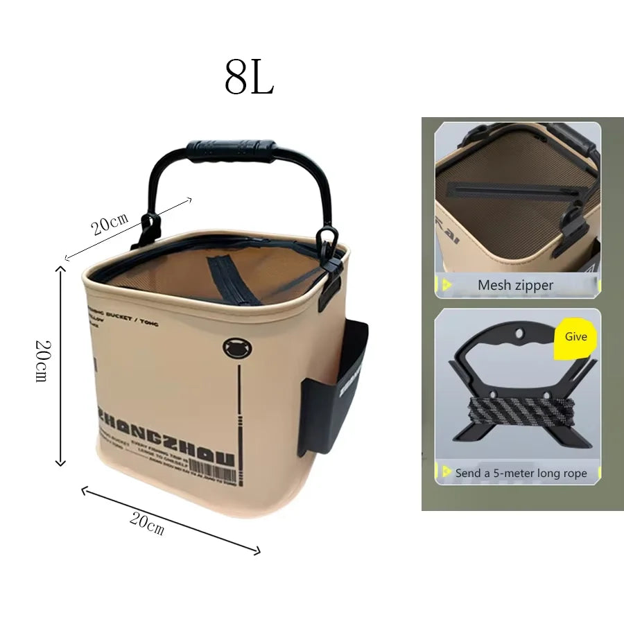 Foldable Fishing Bucket – Durable, Compact & Multi-Purpose