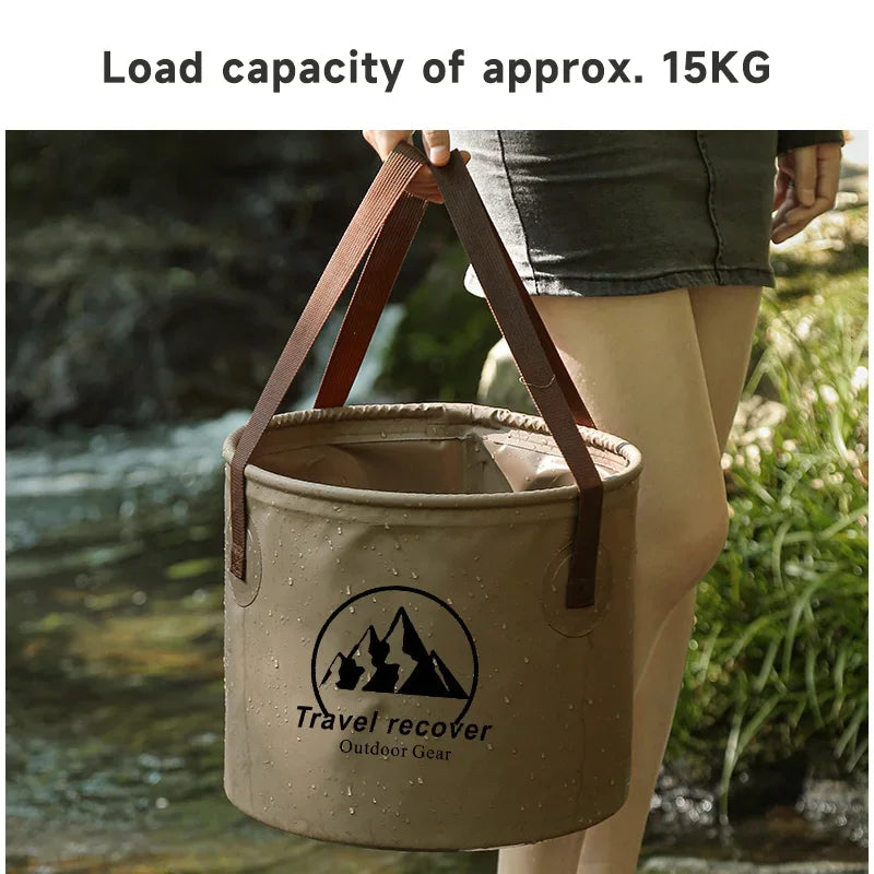 All-Purpose Foldable Water Bucket – Portable Collapsible PVC Pail for Camping, Fishing, Car Wash & Home