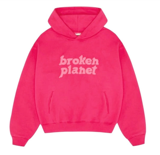 Broken Planet Fuchsia Pink Hoodie