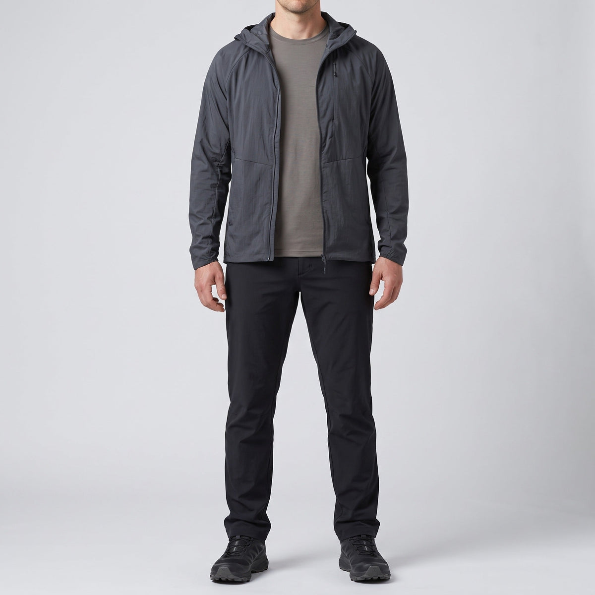 Men's Windbreaker - Lightweight Packable Hooded Jacket, UPF 50+