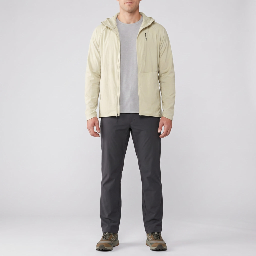 Men's Windbreaker - Lightweight Packable Hooded Jacket, UPF 50+