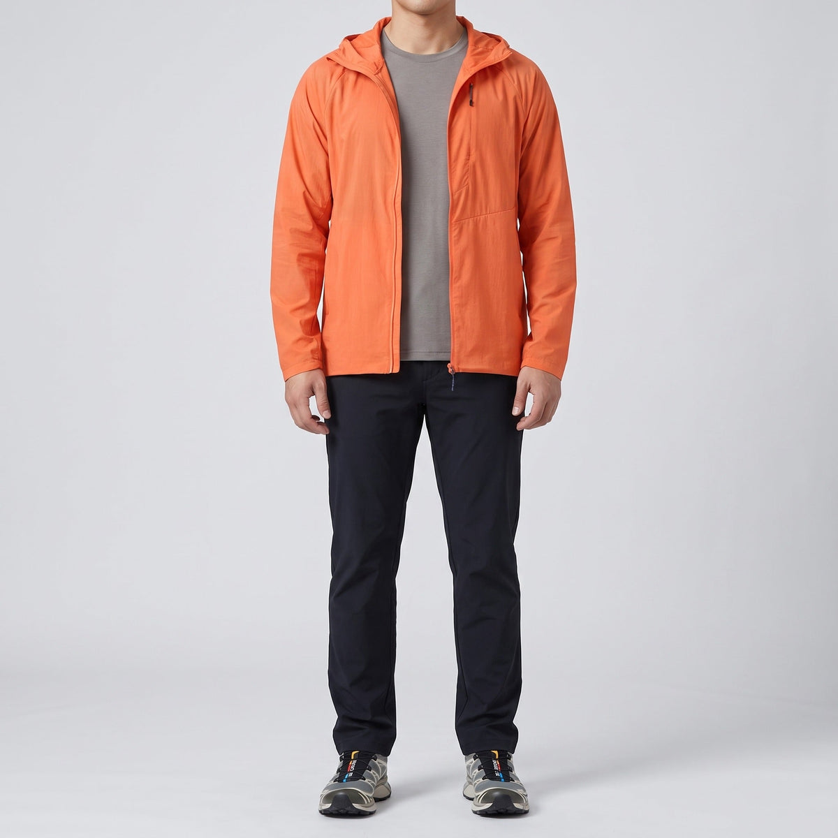 Men's Windbreaker - Lightweight Packable Hooded Jacket, UPF 50+
