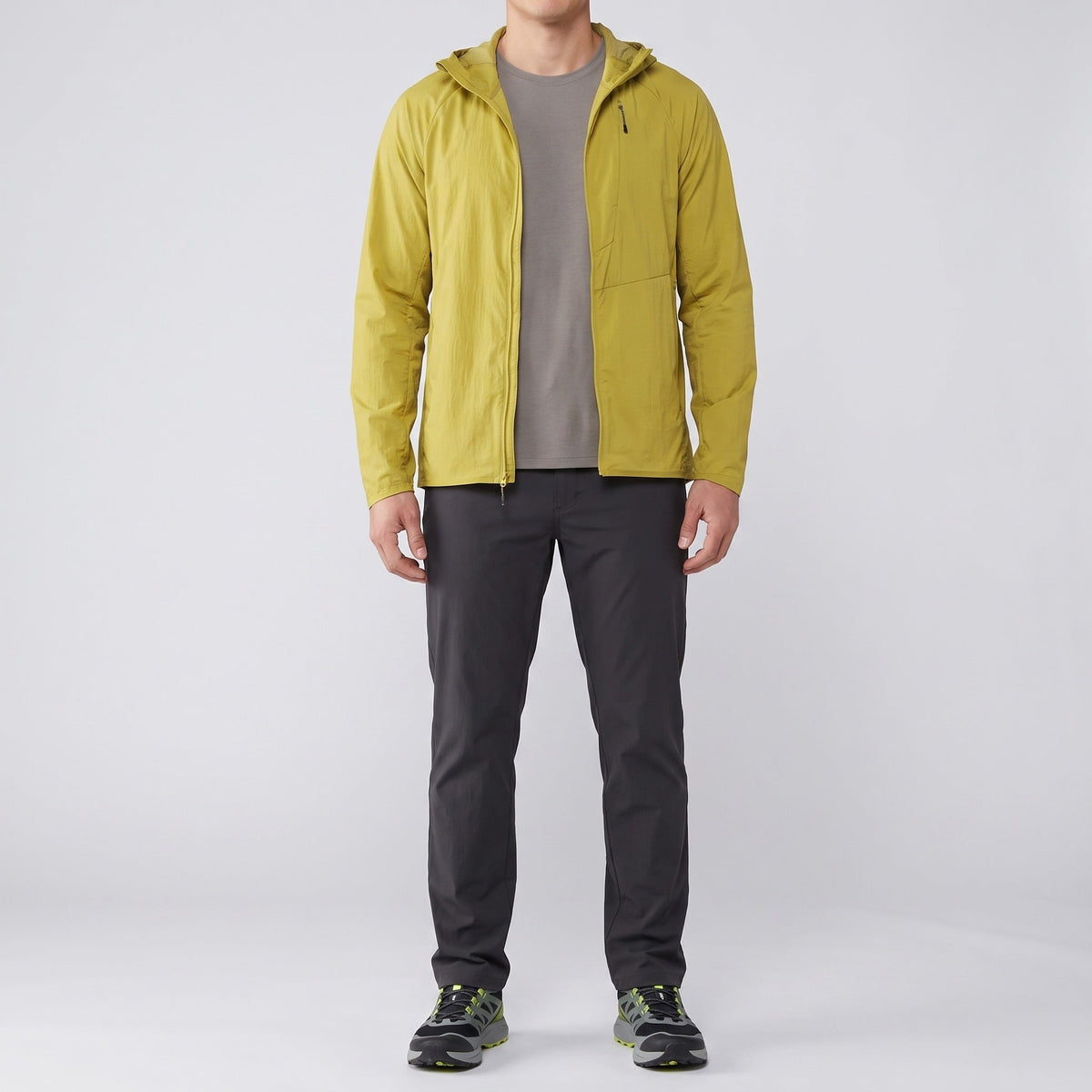Men's Windbreaker - Lightweight Packable Hooded Jacket, UPF 50+