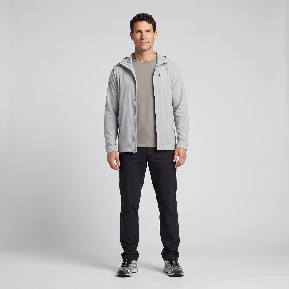 Men's Windbreaker - Lightweight Packable Hooded Jacket, UPF 50+