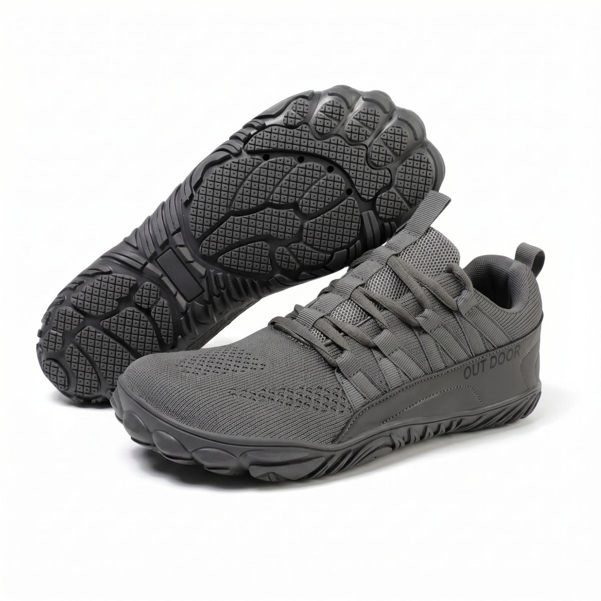Wide-Fit Barefoot Walking Shoes – Breathable Design with Grip Outsole