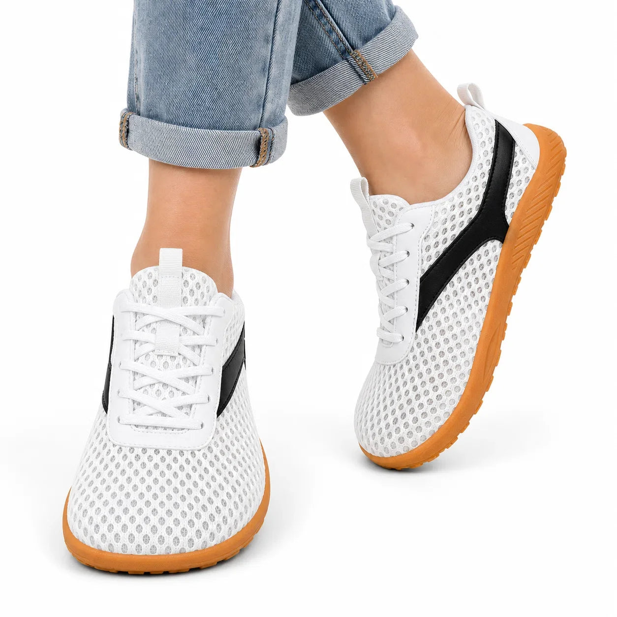 Wide Toe Box Barefoot Walking Trainers – Unisex Non-Slip Comfort Shoes