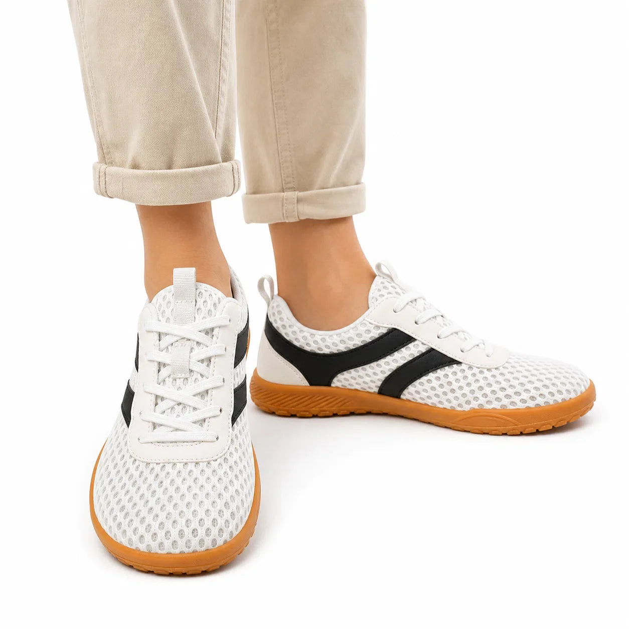 Wide Toe Box Barefoot Walking Trainers – Unisex Non-Slip Comfort Shoes