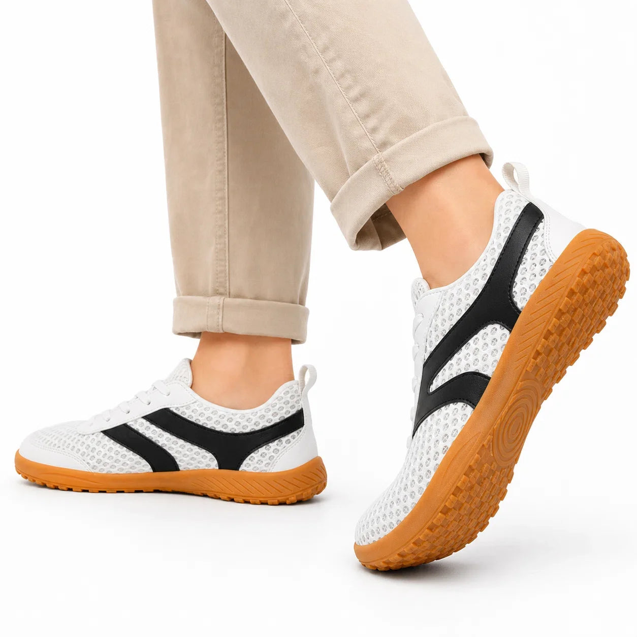 Wide Toe Box Barefoot Walking Trainers – Unisex Non-Slip Comfort Shoes