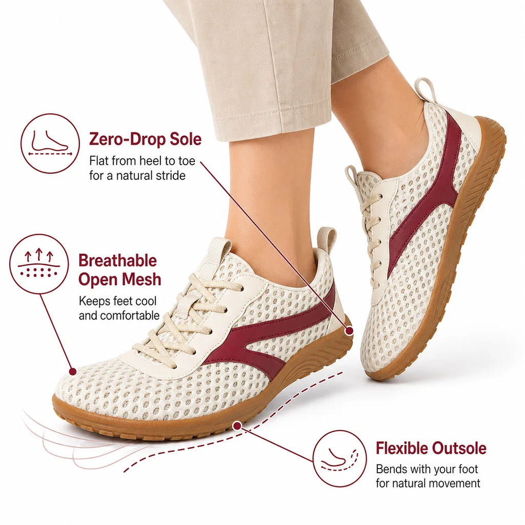 Wide Toe Box Barefoot Walking Trainers – Unisex Non-Slip Comfort Shoes