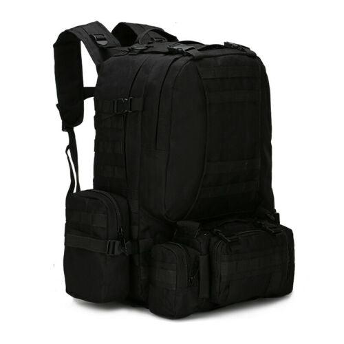 60L Large Backpack Daypack  with 3 MOLLE Bags Military Grade Tactical Outdoor