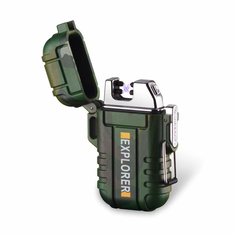 Rechargeable Electric Plasma Lighter - Waterproof Windproof Flameless Fire Starter
