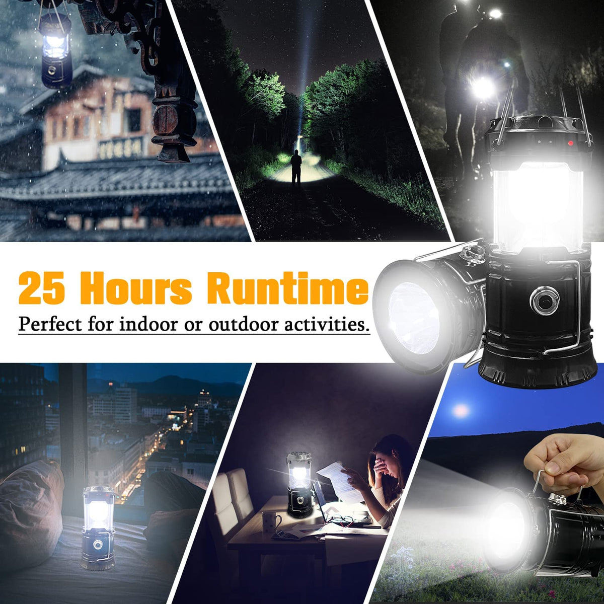Camping Lantern - Rechargeable LED Lantern for Camping, Emergency, Hurricane and Survival Kits