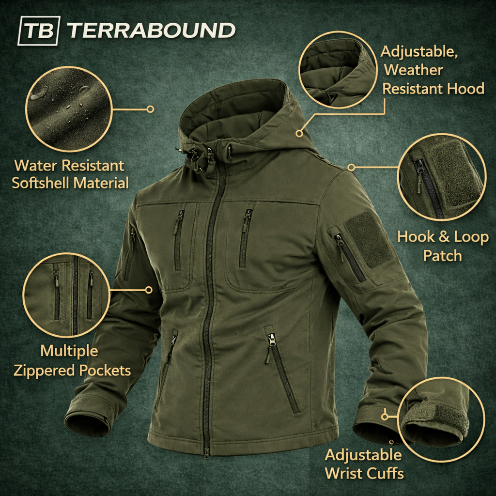 Men’s Tactical Softshell Jacket – Insulated Outdoor Layer