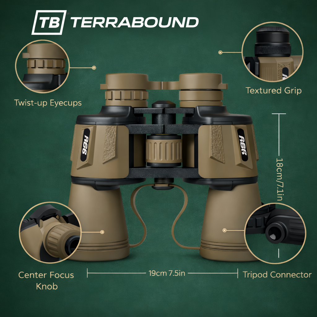 10x50 HD Binoculars - High Power Binoculars with Large Objective Lens for Bird Watching, Hunting and Outdoor Use
