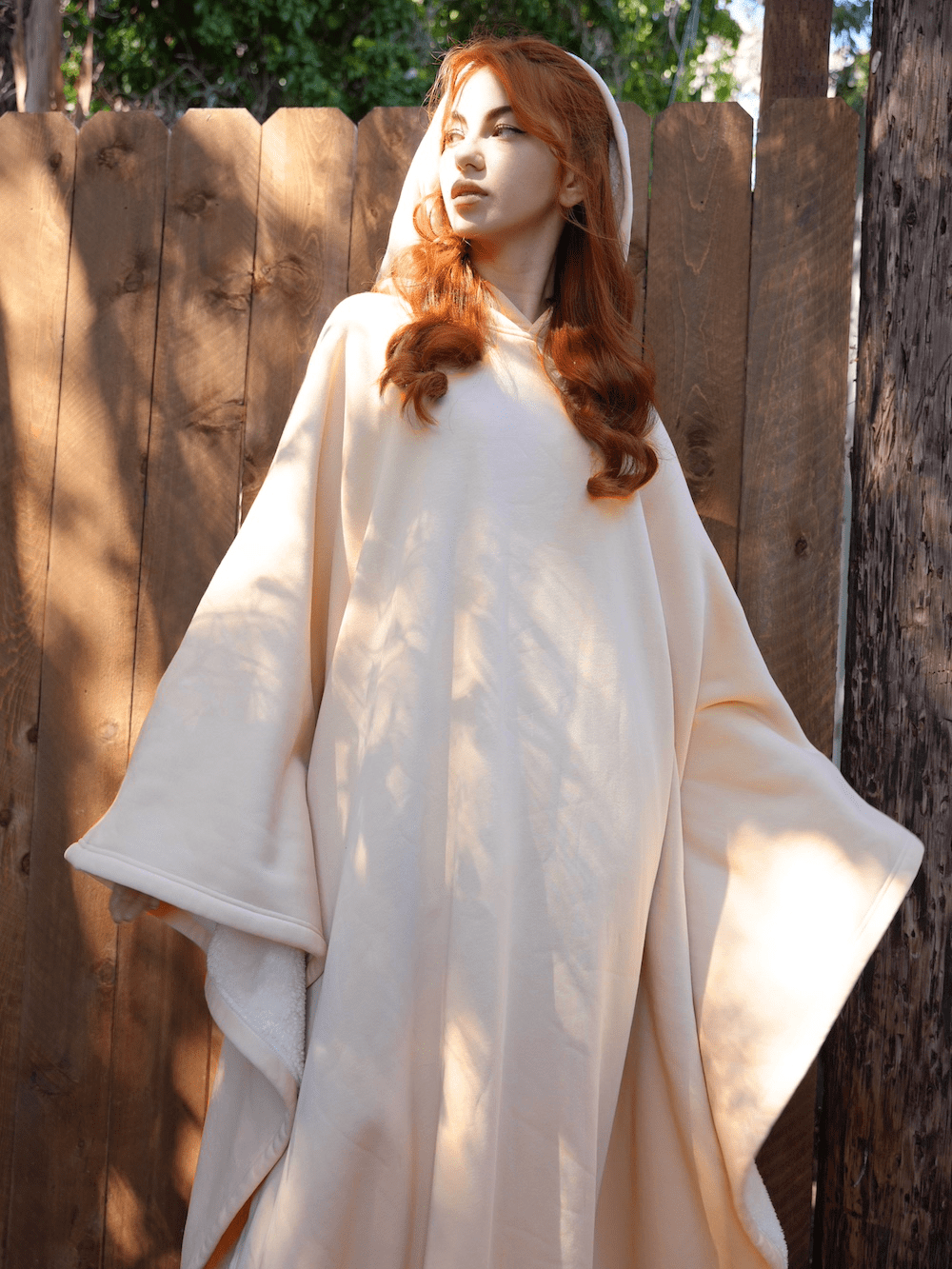 Weighted Cloak Hoodie – Sensory-Friendly Cotton Hoodie with Faux Fur Lining, Cozy Oversized Comfort
