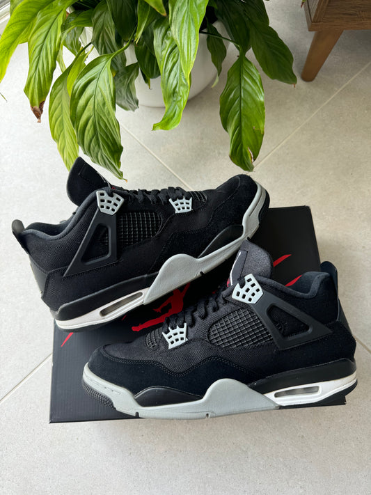 Jordan 4 Retro Black Canvas Used