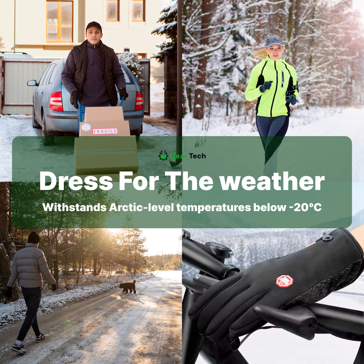 Heated Feeling Gloves Windproof Outdoor Thermal Wear