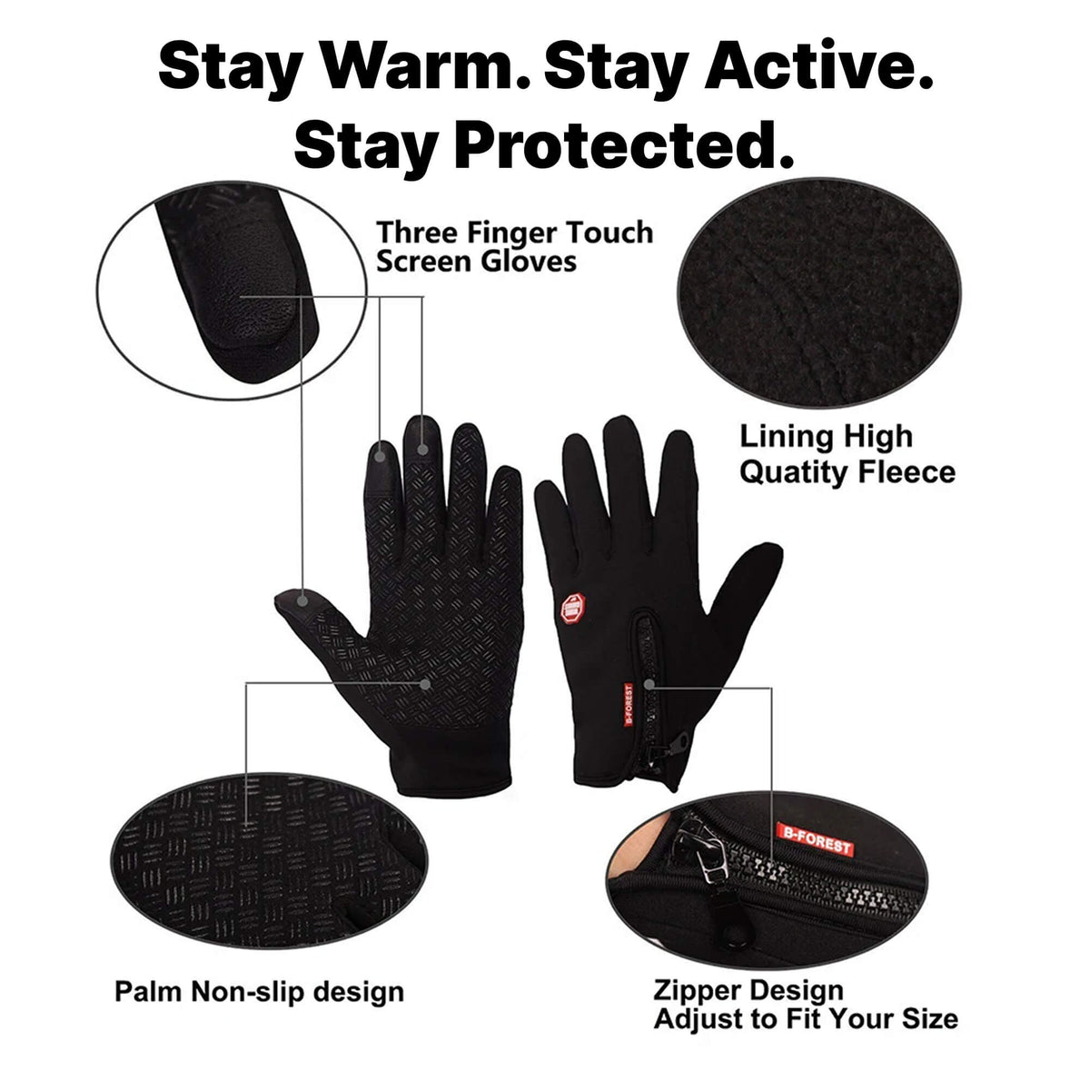 Heated Feeling Gloves Windproof Outdoor Thermal Wear
