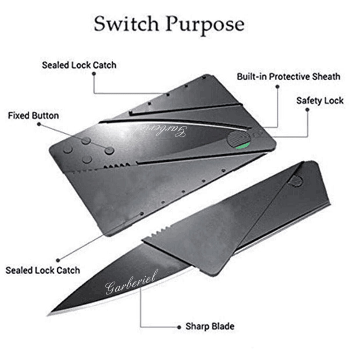 Multipurpose Folding Card - Credit Card Size Pocket Knife